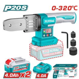 TERMOFUSORA 20V DIA: 20/25/32MM 320ºC INDUSTRIAL 2X4.0AH
