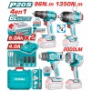 Thumbnail COMBO 4 EN 1 TALADRO PER. 96NM + LLAVE IMP. 1350NM + P.CALOR LCD + LAMPARA0