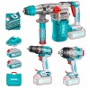 Combo PRO Taladro 96Nm + Rotomartillo + Llave de Impacto 3/4" Total