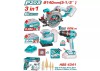 Combo Kit Taladro Percutor 66nm - Sierra Circular 140mm - Lijadora Total 20v