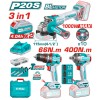COMBO 20V AMOLADORA + TALADRO + LLAVE IMPACTO 2X4.0AH + MALETIN INDU STRIAL