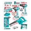 Combo Taladro 76Nm + Atornillador de Impacto 285Nm + Soplador 20V Total